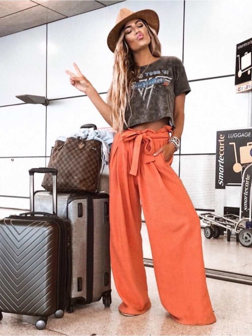 Urban Outfitters Bennie Paperbag Wide-Leg Pants
